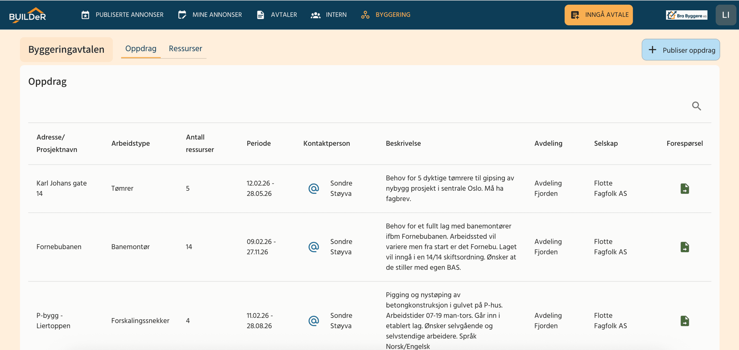 Skjermbilde av BUILDeR byggering