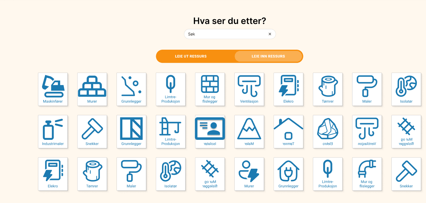 Behovsbeskrivelse og ressurs-tilbud